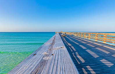 Boardwalk and ocean view