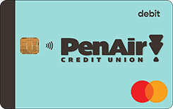PenAir Credit Union Debit Card, Blue Ice color